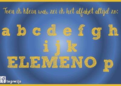 Het alfabet: ELEMENO