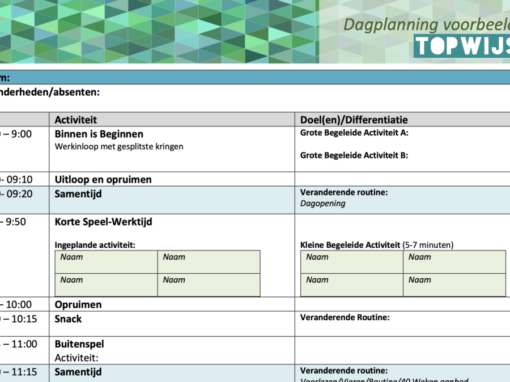 Download dagplanning kleuters
